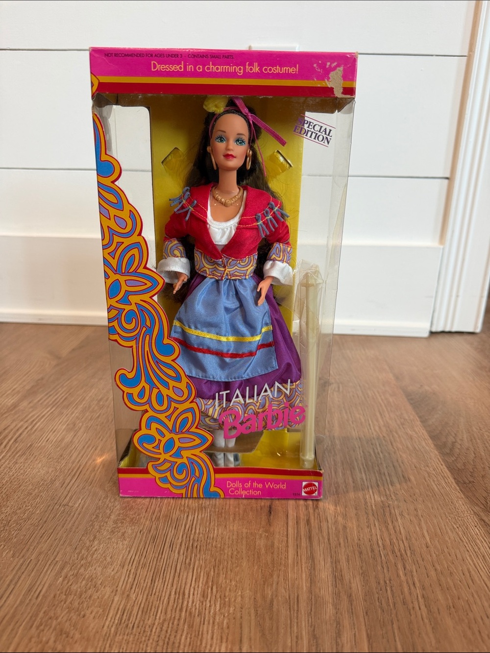 Barbie Italian Folk Costume Doll in Red, Blue & Purple